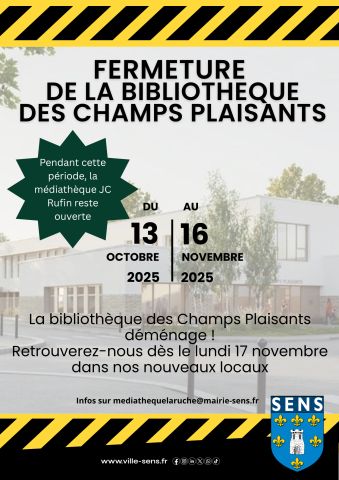 Affiche annonce dates travaux en cours 2