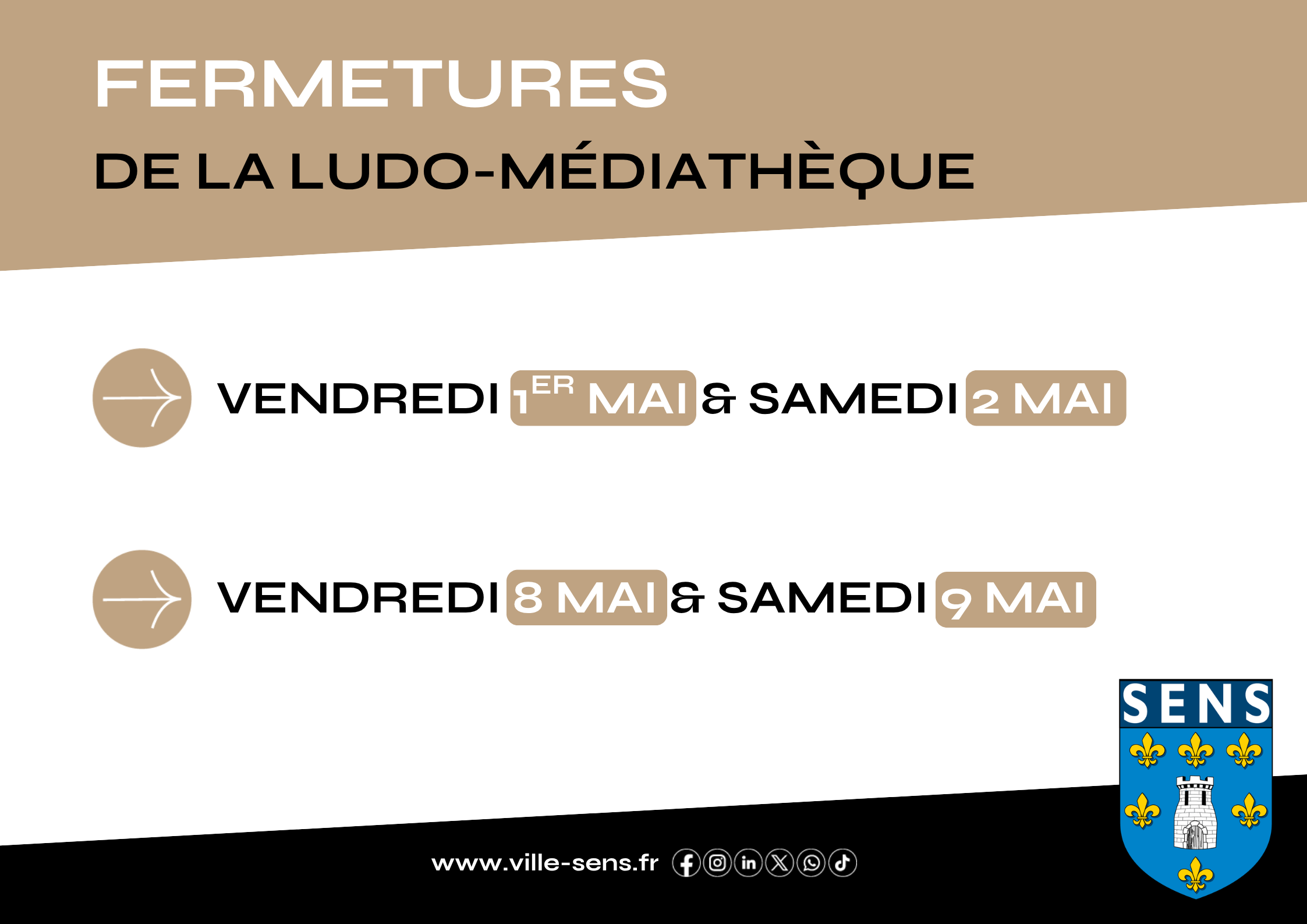 fermetures de la ludo médiathèque